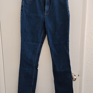 Abercrombie & Fitch Dark Blue The Slim Straight Ultra High Rise